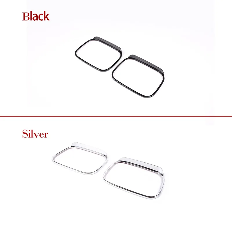 For Hummer H2 2003-2009 ABS Black/Silver Car Exterior Mirror Rain Eyebrow Frame Decorative Sticker Car Accessories