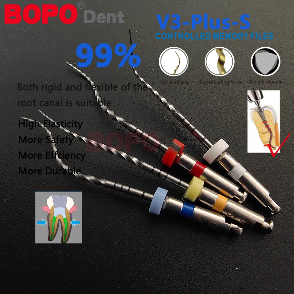 Dental Flexible Niti Silver Endodontic Files With Heat Activation Engine Use Dentist Drills Instrument 04 06Taper 6Pcs/Pack 25mm