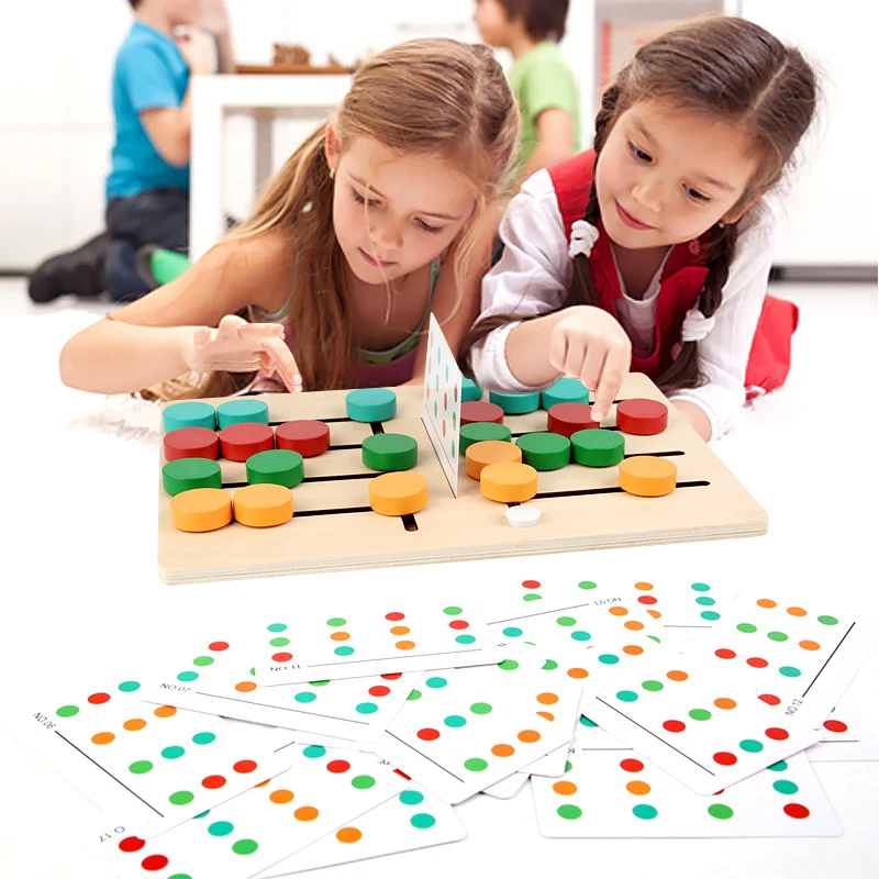 Montessori Color Matching Learning Toys Sliding Puzzle For Kids 3 4 5 6 7 Years Old Preschool Logic Game Brain Teasers Boys Girl