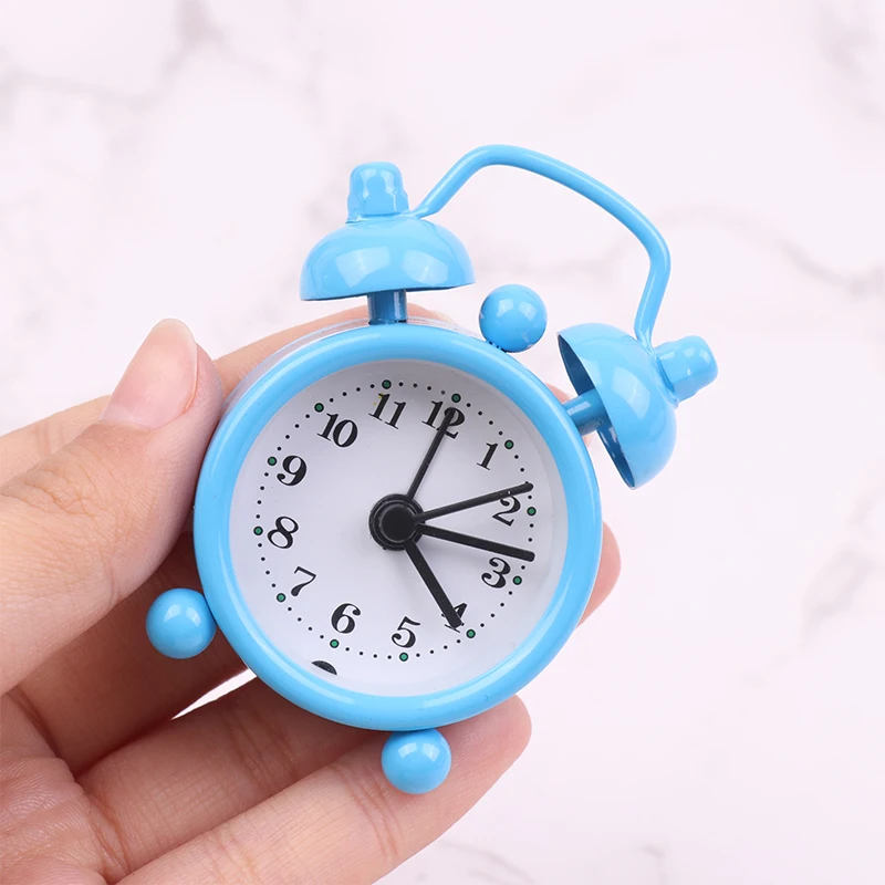 Classic Creative Metal Material Small Alarm Clock Rural Small Fresh Desktop Mini Alarm Clock Event Holiday Small Gift Desk Decor