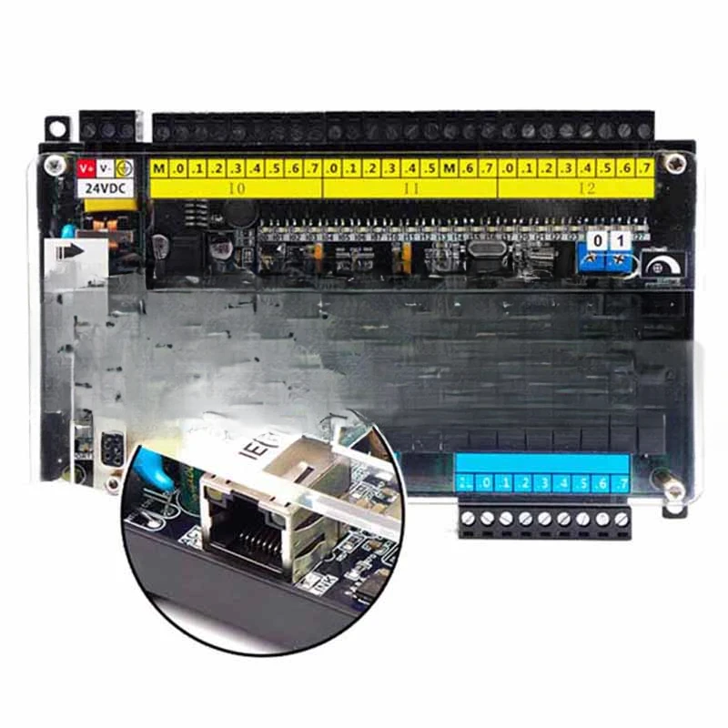 Ethernet PLC industrial control board Compatible with Siemens S7-200 CPU226 24 input 16 output PID RTC 2*PPI Control