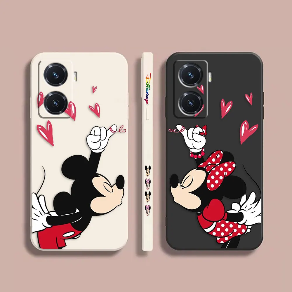 Phone Case For VIVO Y55S Y31 Y33S Y55 Y35 Y51S Y52S Y53S Y66 Y73S Y77 5G Y85 Y93 Case Funda Shell Funny M-Mickey M-Minnie Mouse