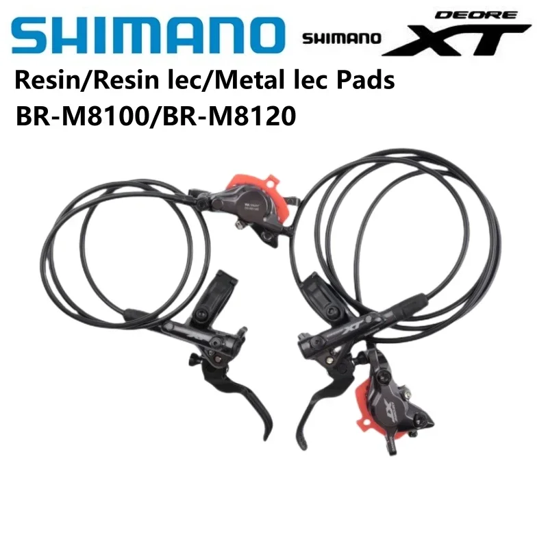 Shimano DEORE XT M8100 BR-M8120 4-Piston Resin Ice Hydraulic Disc Brake Caliper BL-M8100 Brake Lever I-SPEC EV MTB Bike Brake