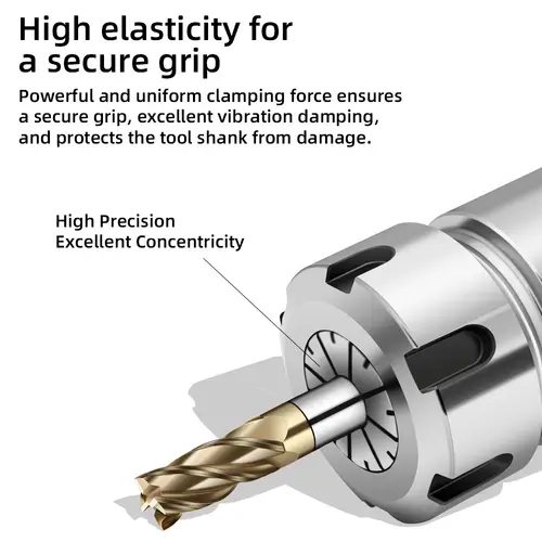 ER8 ER11 ER16 ER20 ER25 ER32 ER40 0.005High Precision0.008 Spring Collet Suitable Engraving Machine Spindle CNC Machining Center - Image 3