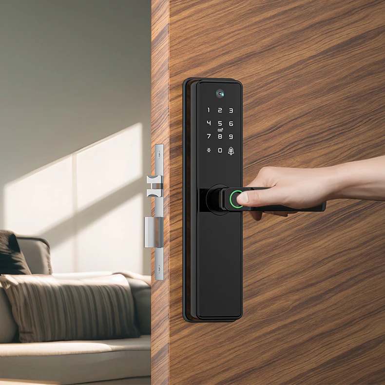 

Smart Lock WIFI Tuya Ttlock APP Control Fingerprint Electronic Digital Touch Screen Keypad Code Key Smart Door Lock