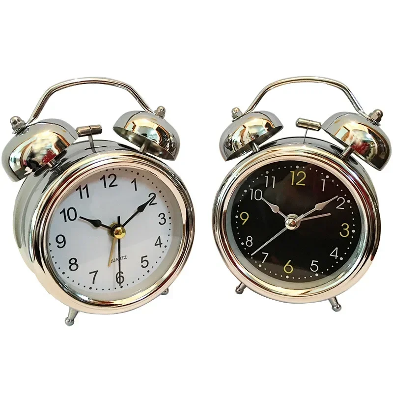 Environmentally friendly electroplated metal bell alarm clock 3 inch high-end high-quality exquisite bell bell ultra-quiet