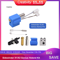 Sidewinder X1/X2 Genius/ Genius Pro 3D Printer Artillery Extruder Brass Nozzle Kit Heating Block Throat And Thermistor Idler Arm