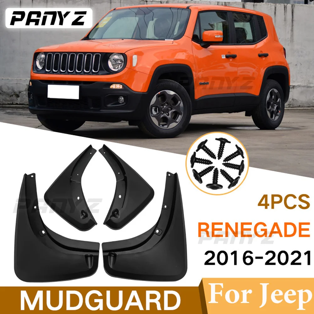 4pcs High quality Car Mudflaps Splash Guards Mud Flap Mudguards Fender For Jeep Renegade 2016 - 2021 Accessories Car-Styling