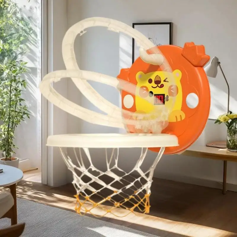 Divertente giocattolo sportivo per bambini con tavola da basket con animali dei cartoni animati; Mini cerchio e palla inclusi