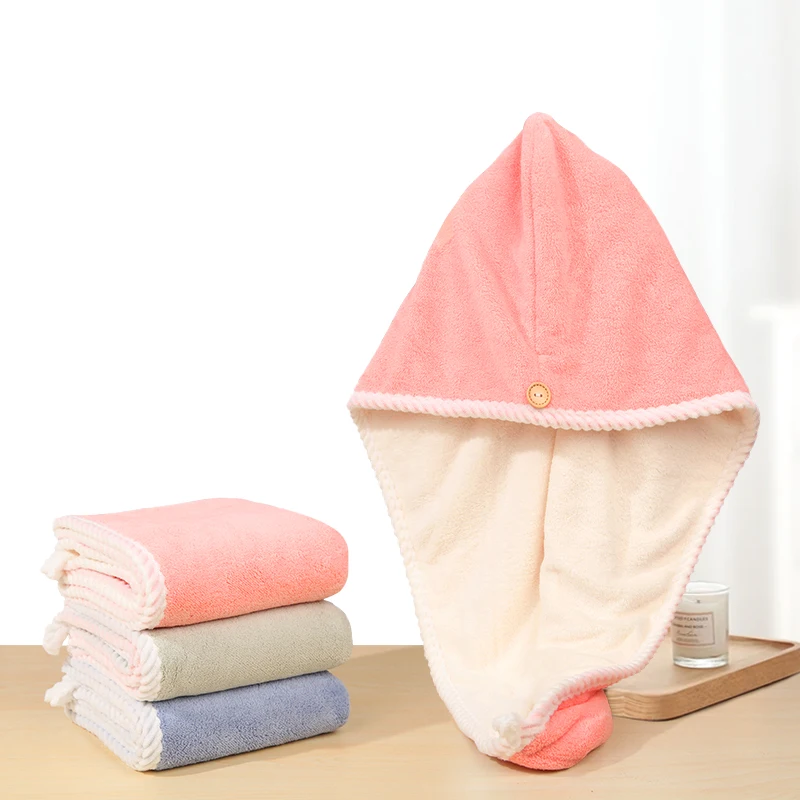 

Новая утолщенная шапочка для сушки волос с супервпитывающими и быстросохнущими свойствами для женщин, полотенце для волос и шапочка для душа