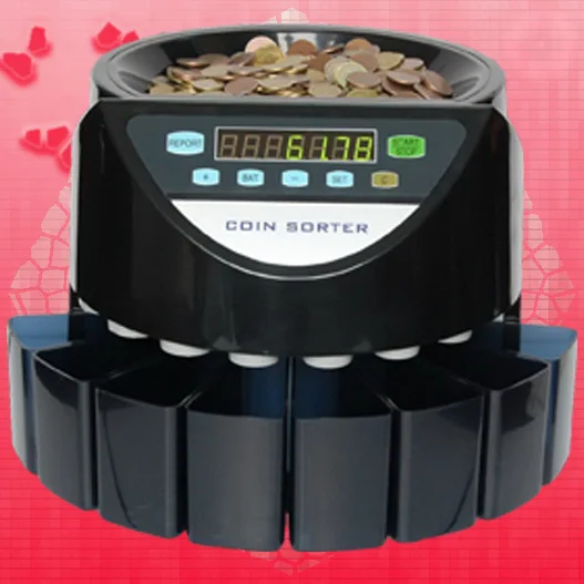 Coin Sorter, Malaysia, RMB, Thai Baht, Taiwan, Japan, Korea, Euro, Singapore Sand