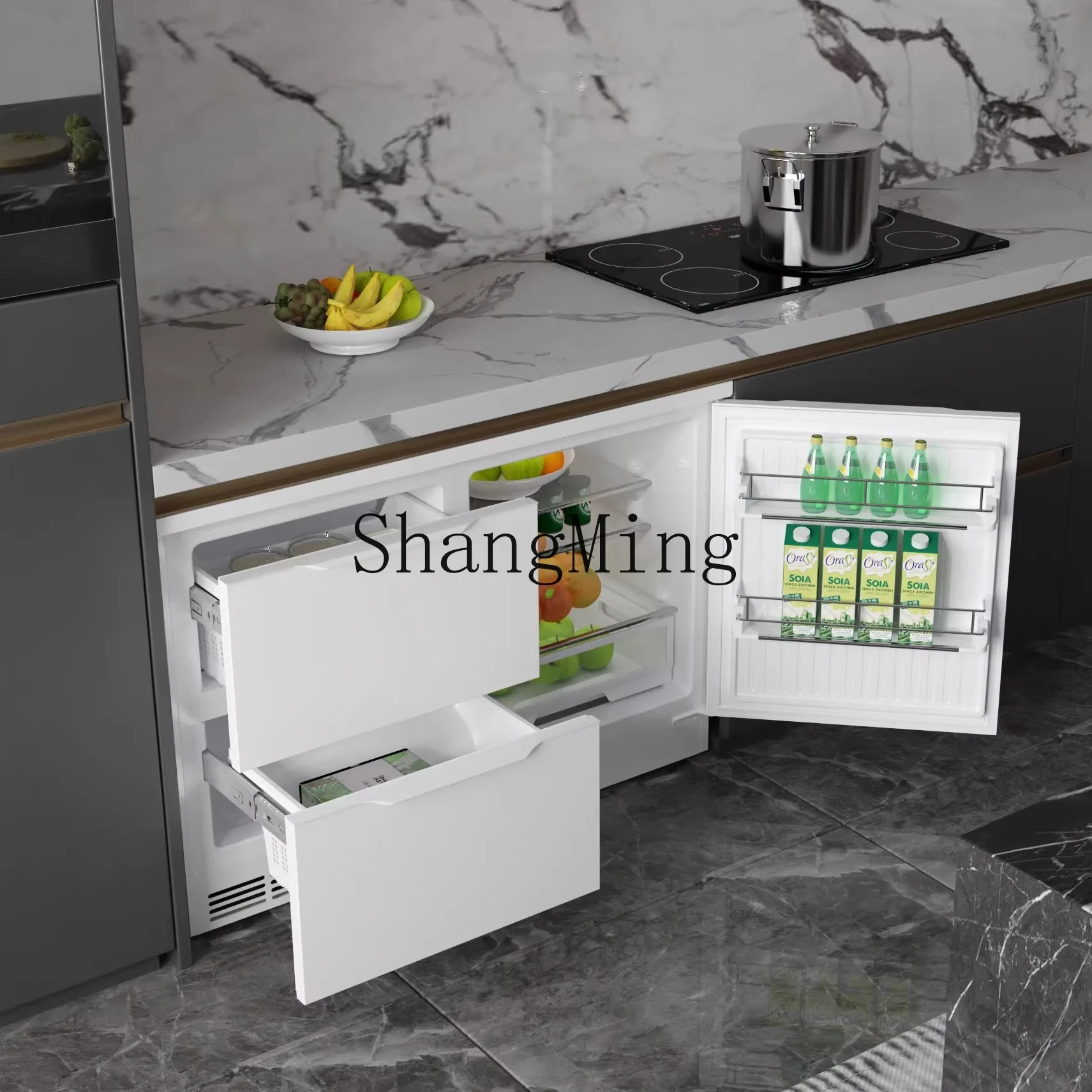 ZYY household small drawer embedded cabinet under counter embedded office low freezer