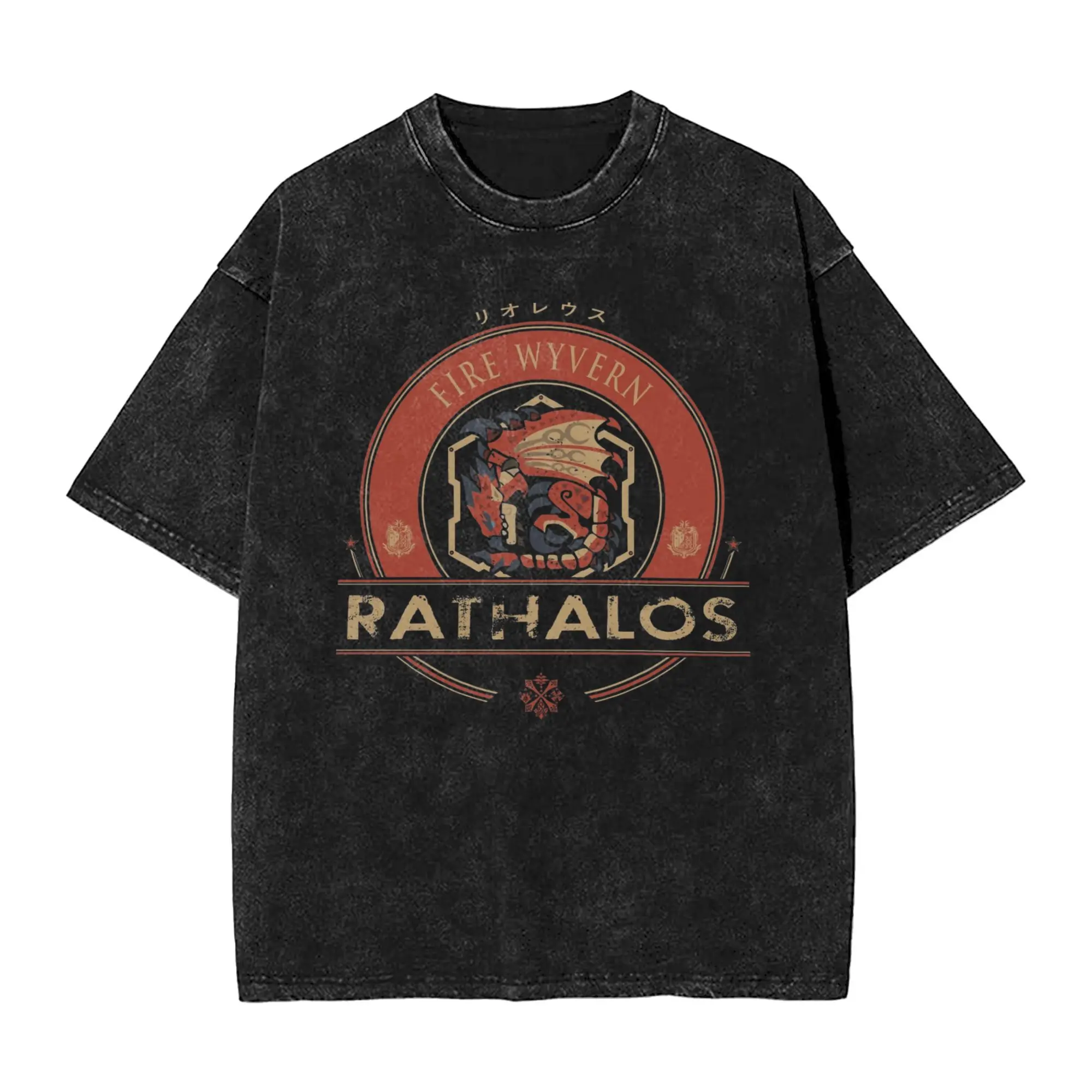 

RATHALOS ELITE EDITION Monster Hunter T-Shirt Beach Street Style T-Shirts Casual For Man Short Sleeve Pattern Tees