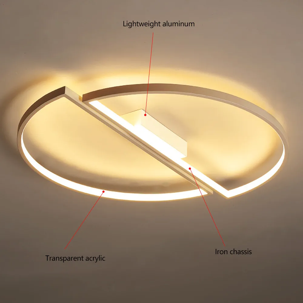 Modern LED Ceiling Light 42W 52W For Home 85-265V Living Room Bedroom Kitchen Ceiling Chandeliers Dining Room Lighting Fixture