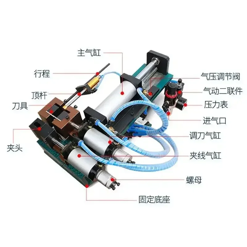 Hot sales3- 7 mm semi-automatic 305 pneumatic/wire stripper stripper Wire sheath stripping machine Stripping and stripping machi