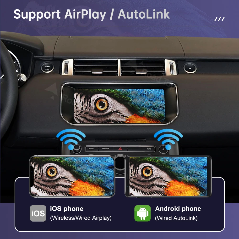 Carplay اللاسلكي لاند روفر/جاكوار/رينج روفر/إيفوك/ديسكفري هارمان 2016-2018 أندرويد السيارات الوسائط المتعددة الملاحة سيارة اللعب