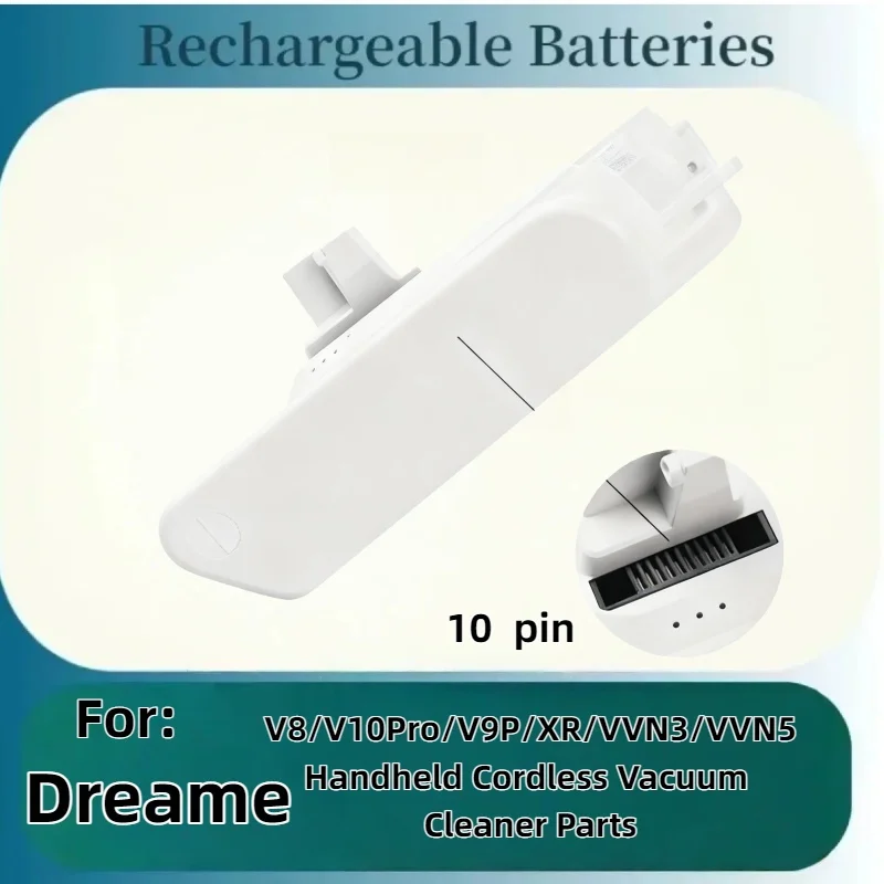 

5000mAh High-Capacity Li-ion Battery – Replacement Part for Dreame V8/V10Pro/V9P/XR/VVN3/VVN5 Handheld Cordless Vacuum