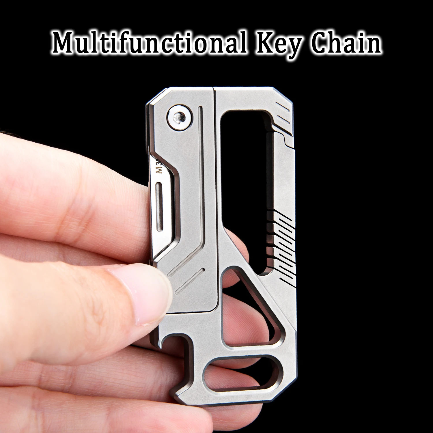 

Titanium Alloy Functionality Key Chain Small Knife EDC Pocket Disassemble Express Delivery Bottle Opener Multifunctional Tool