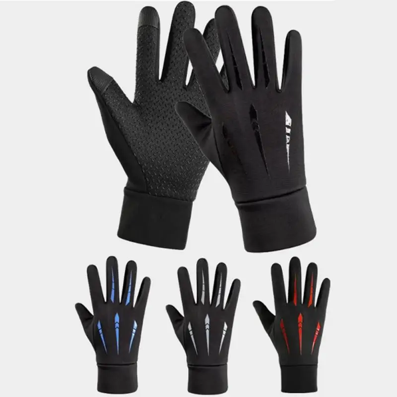 Guantes de montar impermeables de invierno para hombre, adecuados para deportes al aire libre, correr, esquí en motocicleta, pantalla táctil