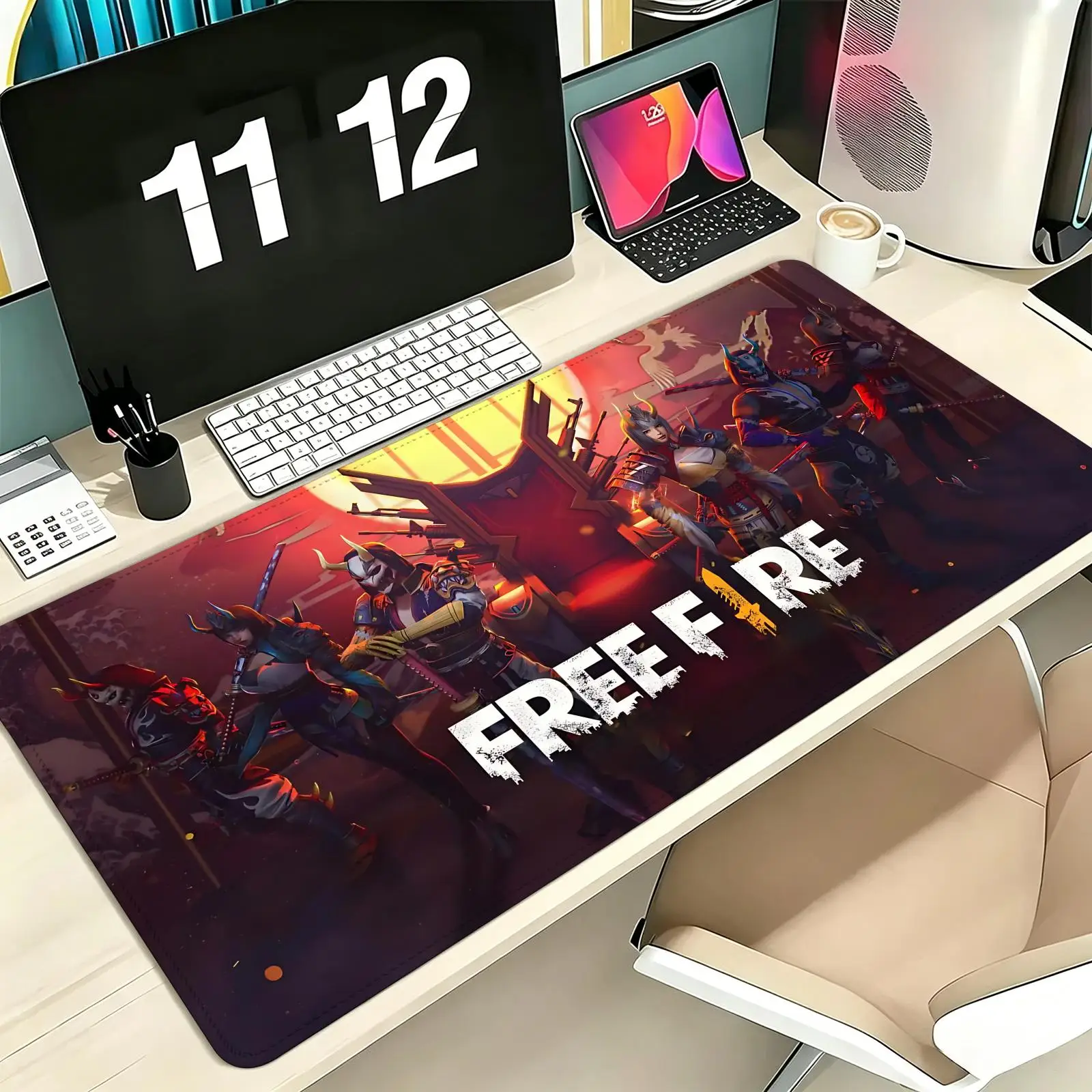 Mouse Pad Pro E-Sports XXL Gaming Mousepad Extra Large Non-Slip Stitched Edge Keyboard Laptop Desk Mat For PC Gamer Free Fire