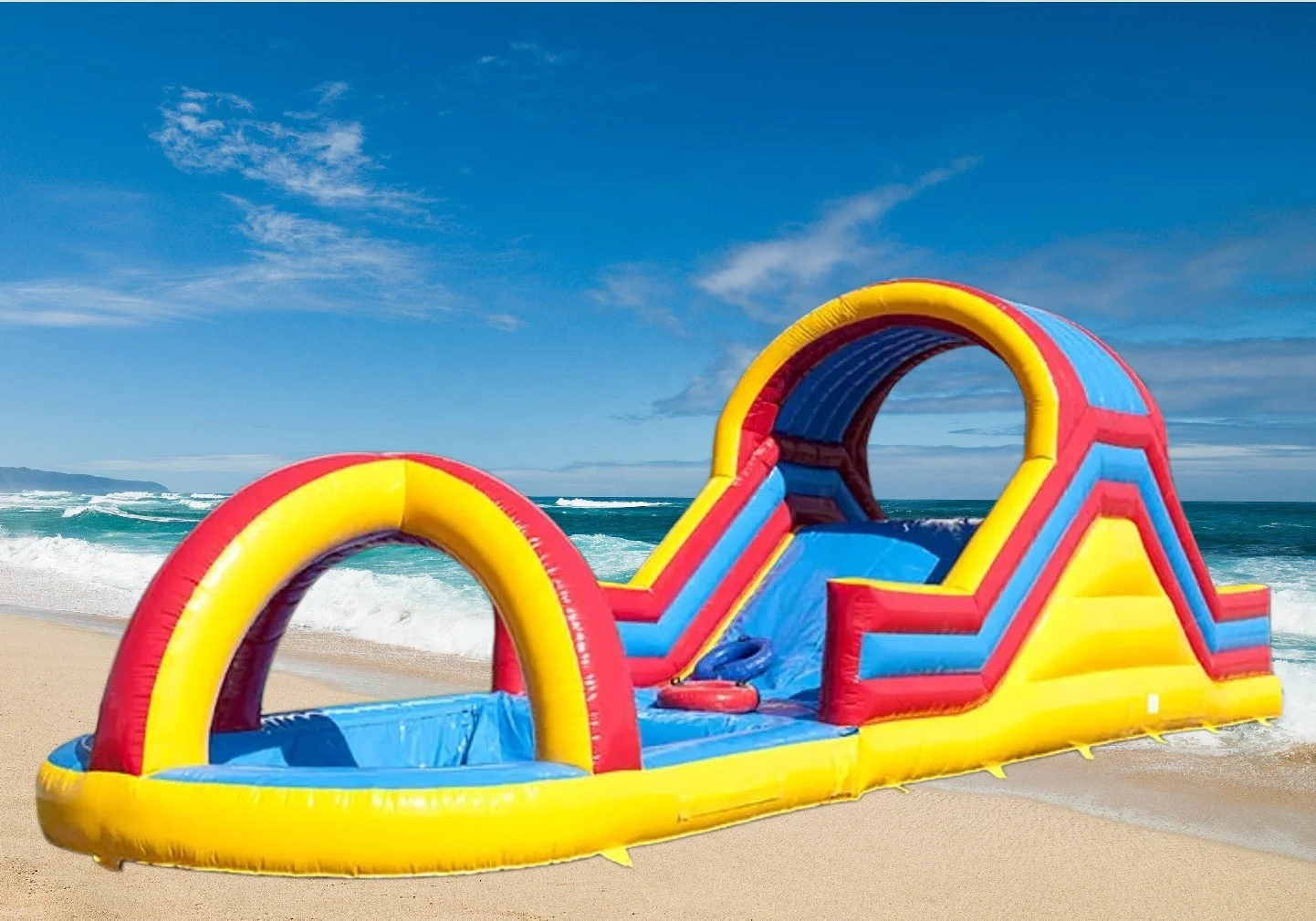 Arch Tunnel Inflatable Water Slide PVC Material Outdoor Playground Summer Castle Private Backyard Bouncy House