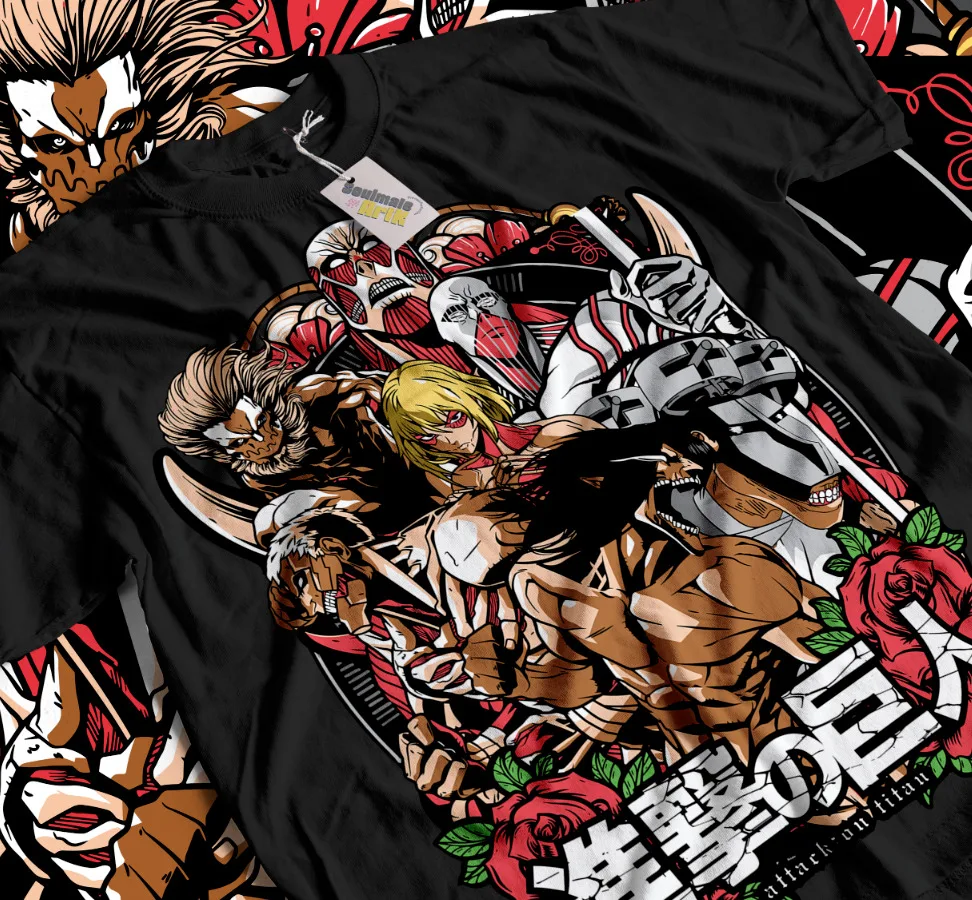 

Attack on Titan Shirt Eren Annie Titans Shingeki No Kyojin Anime Shirt Soft Tee