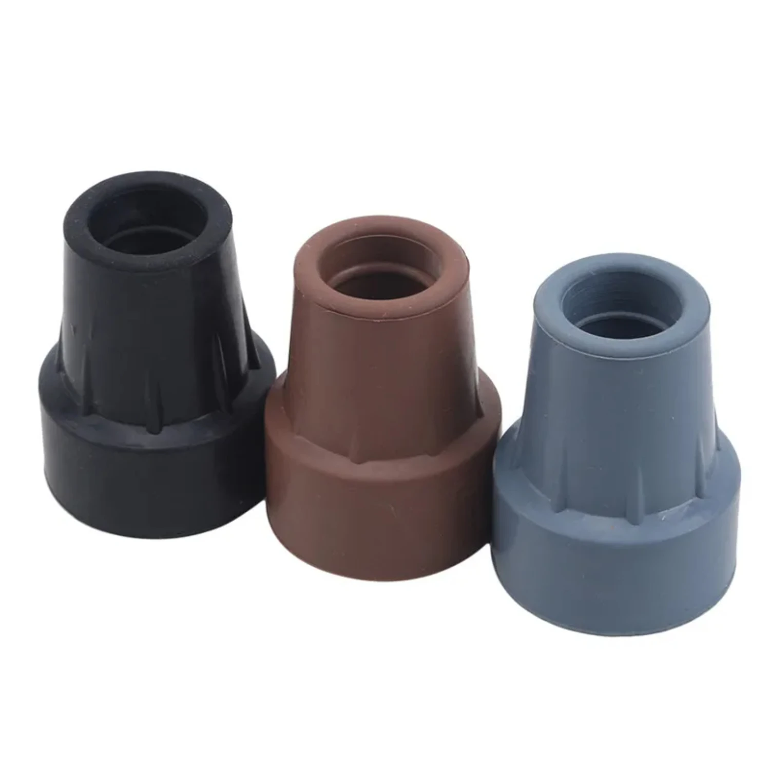 1Pc 19mm Rubber Walking Hiking Stick Metal Ferrule Bottom End Cover Cane Crutch Pad Rubber Heavy Duty