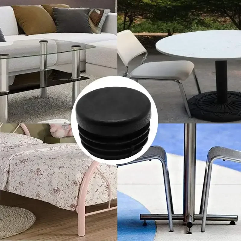 8/24pcs 파이프 엔드 블랭킹 캡 버그 튜브 삽입 플러그 라운드 플라스틱 블랭킹 엔드 캡 직경 14/16/19/22/25/30/35/40/45/50mm