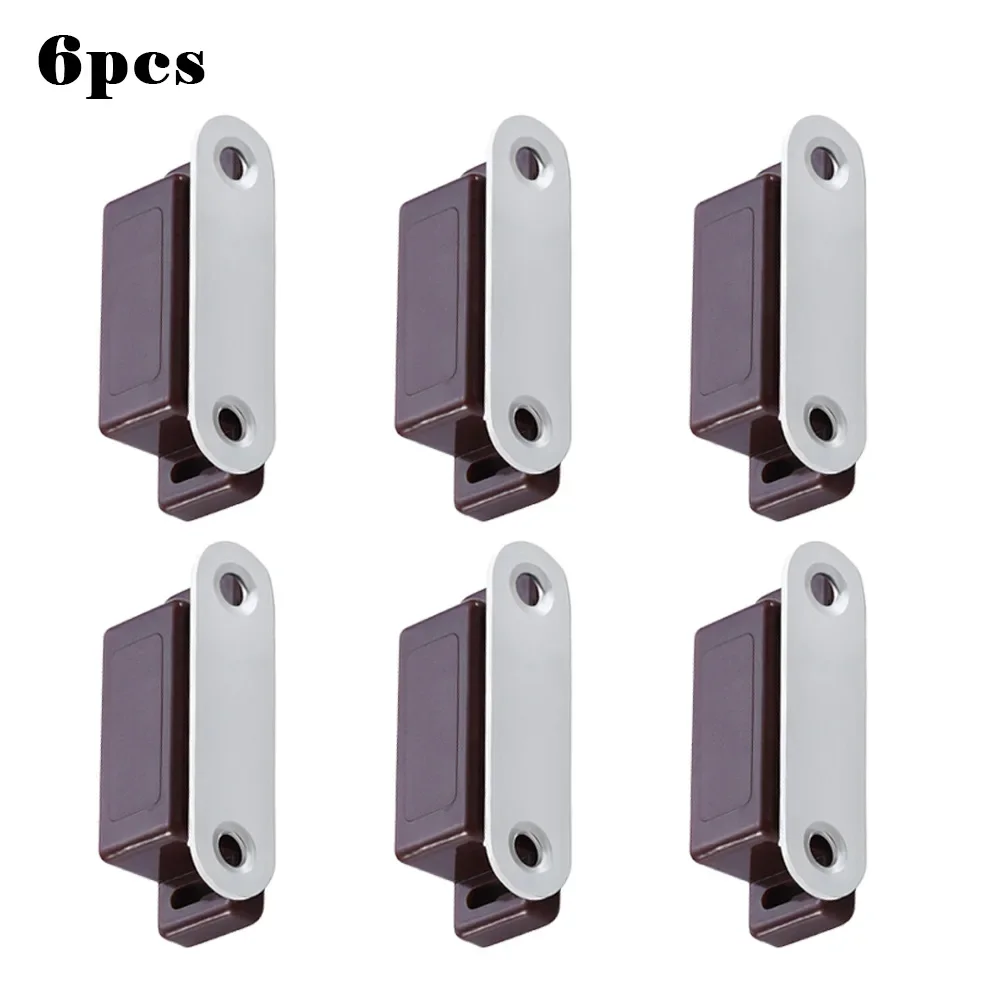 Door Closers Magnetic Catches Magnetic White 4.5cm 6PCS ABS Plastic Brown Cabinet Cabinet Latches Door Catch None