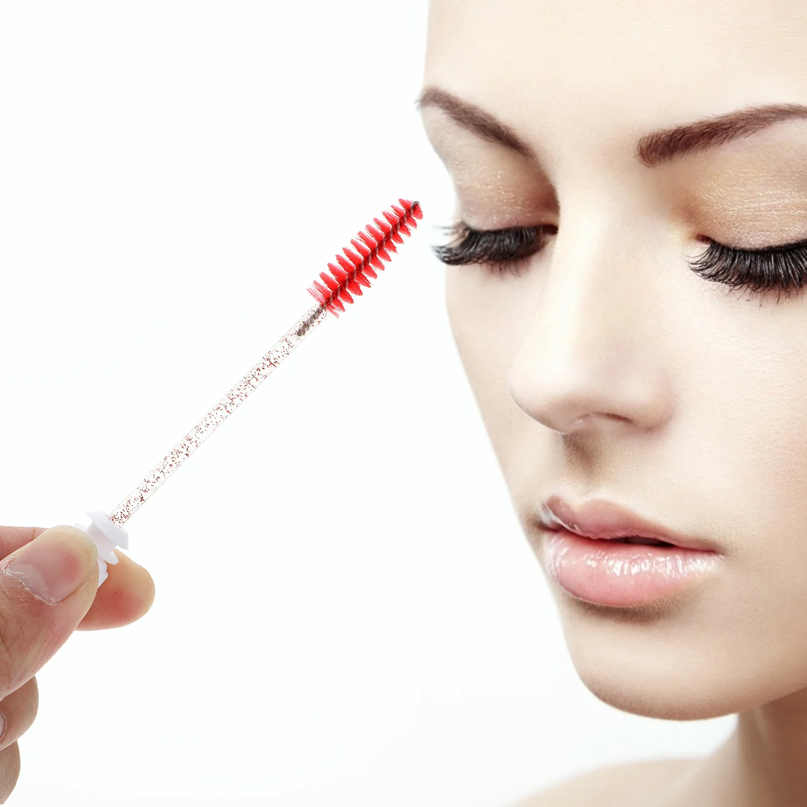 10 pz Spazzola Per Ciglia Pettine Per Mascara Liscia Separazione Delle Ciglia Strumento di Trucco Portatile Applicatore Per Ciglia Bacchetta Pettine Per Sopracciglia