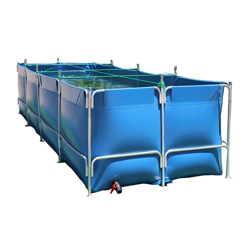 PVC soft canvas fish pond high density fish pond koi temporary bracket pool