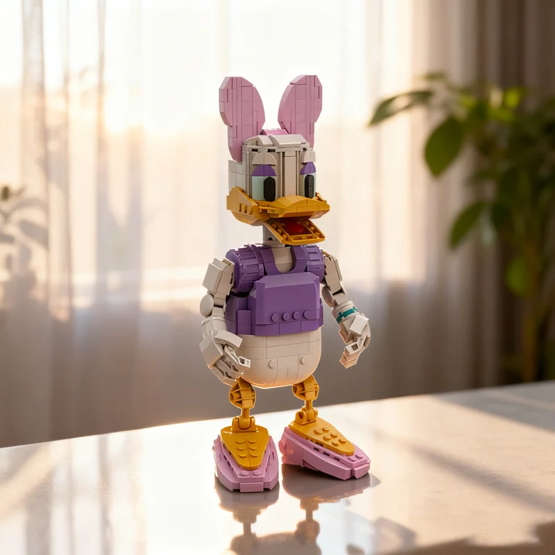 603pcs MOC Disnay Mouse Daisy Duck Model Toy Building Blocks Architecture Christmas Gift Birthday Assemble Creative 3D Craft