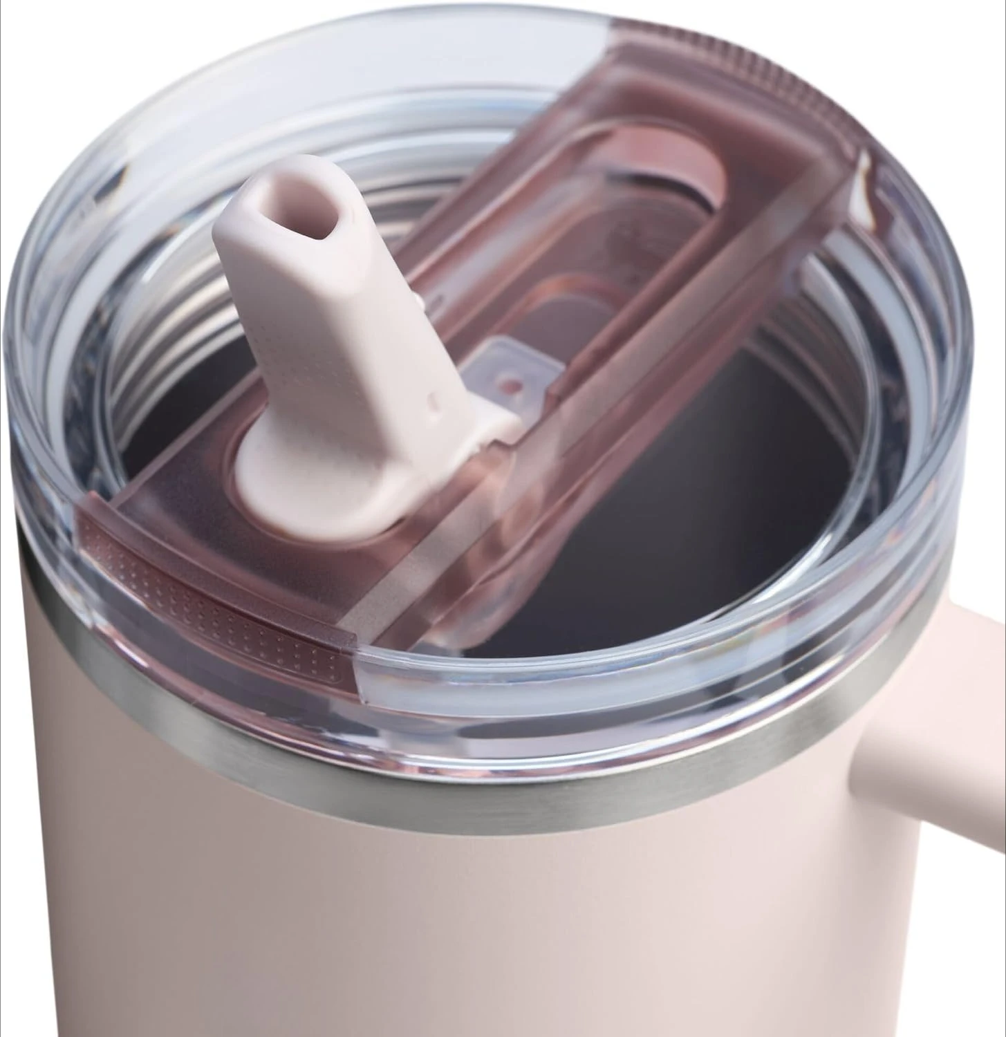 2026 New Tumbler, 30 Oz, Rose Quartz | Built-In Straw & Handle | Cupholder Compatible For Travel