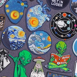 Parche bordado extraterrestre cielo estrellado - plancha o coser