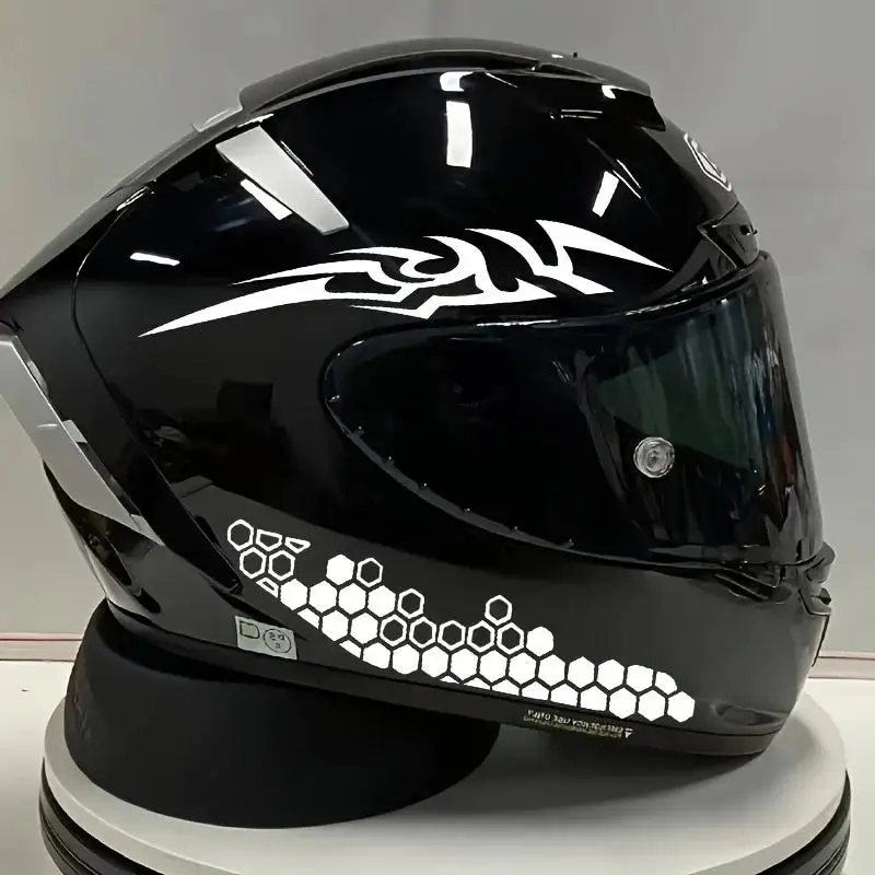 

Набор наклеек с узором в виде огненного сота, разноцветные водонепроницаемые декоративные наклейки для мотоциклетных шлемов и велосипедов