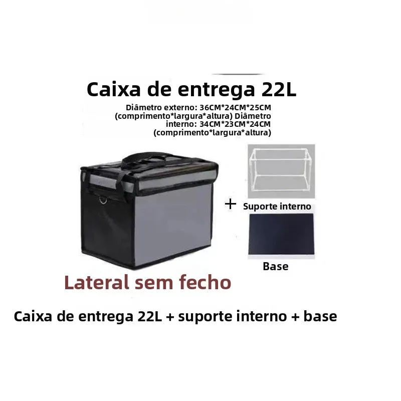 黒色防水フードデリバリーサーマルボックス-小中大サイズ-30l-45l-62l-シティワイドデリバリー用保温コンテナ
