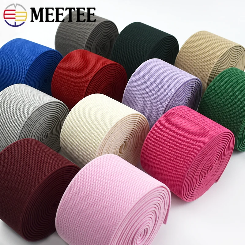 

2-10Meters 50mm Elastic Bands for Pants Waistband Bag Strap Rubber Band Belt Coat Stretch Tapes DIY Clothes Sewing Accessories