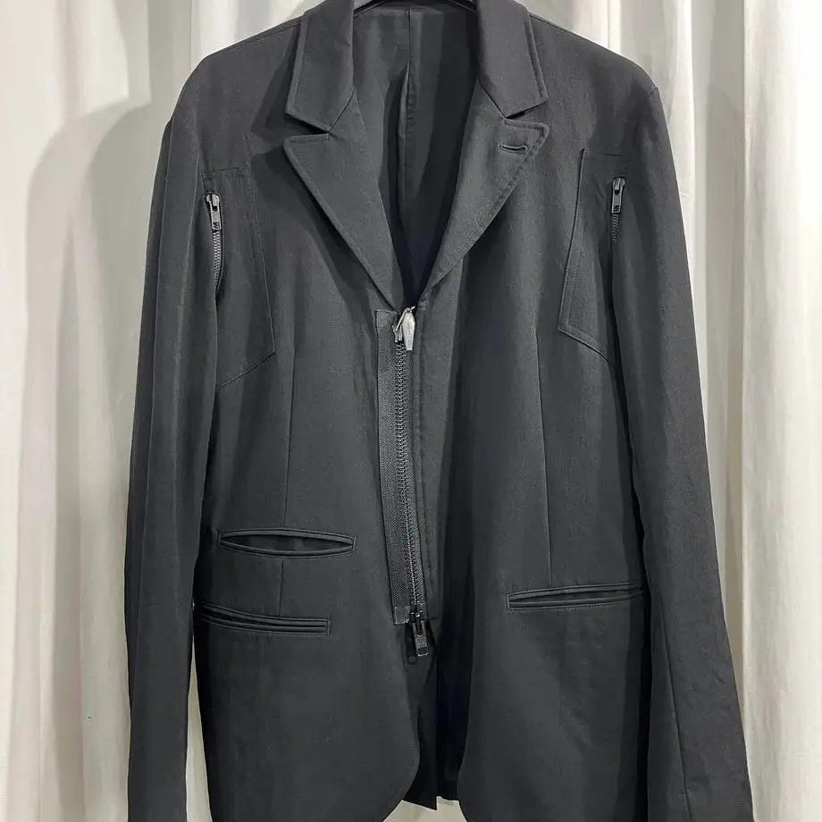 TOP-YAMAMOTO ® Minimalist Style Grey Tailored Jacket for Women - High-Class Silhouette Coat