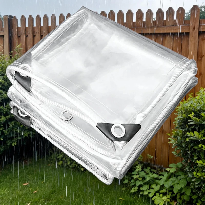 Windproof Transparent PVC Tarpaulin Waterproof Cloth for Plant Insulation Snow Protection