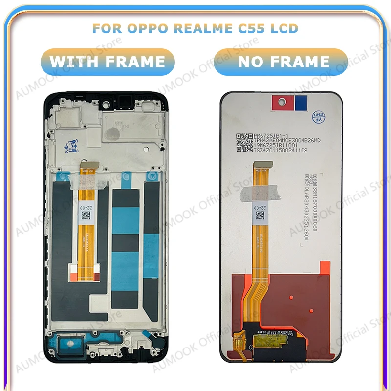 6,72 "IPS LCD Für OPPO Realme C55 RMX3710 LCD Display Touchscreen Digitizer Montage Mit Rahmen LCD Bildschirm Ersatz teile – Detail 5