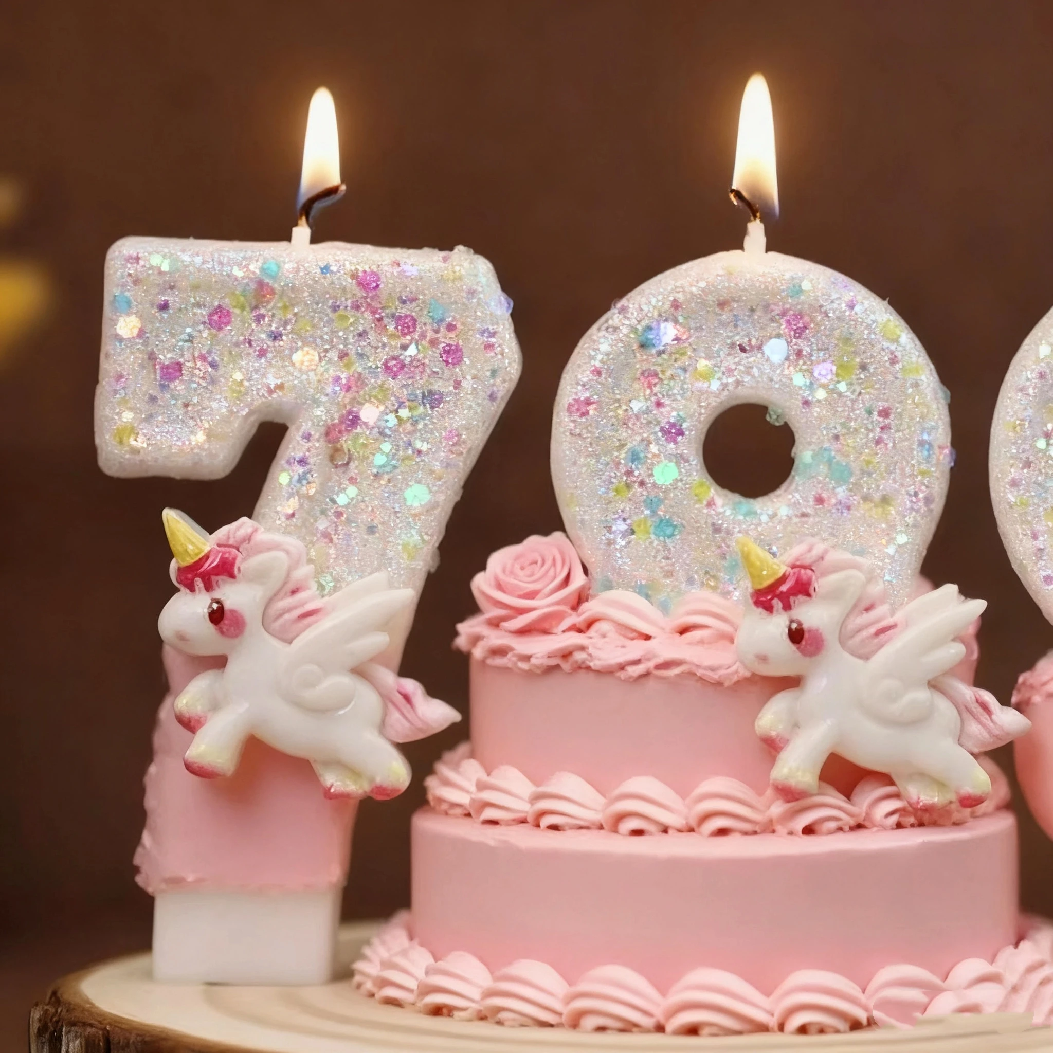 Alles Gute zum Geburtstagskerze, 0–9 Zahlen, rosa Einhorn-Geburtstagskerzen für Kuchen, Kindergeburtstagsparty, Kerze, Kuchendekoration
