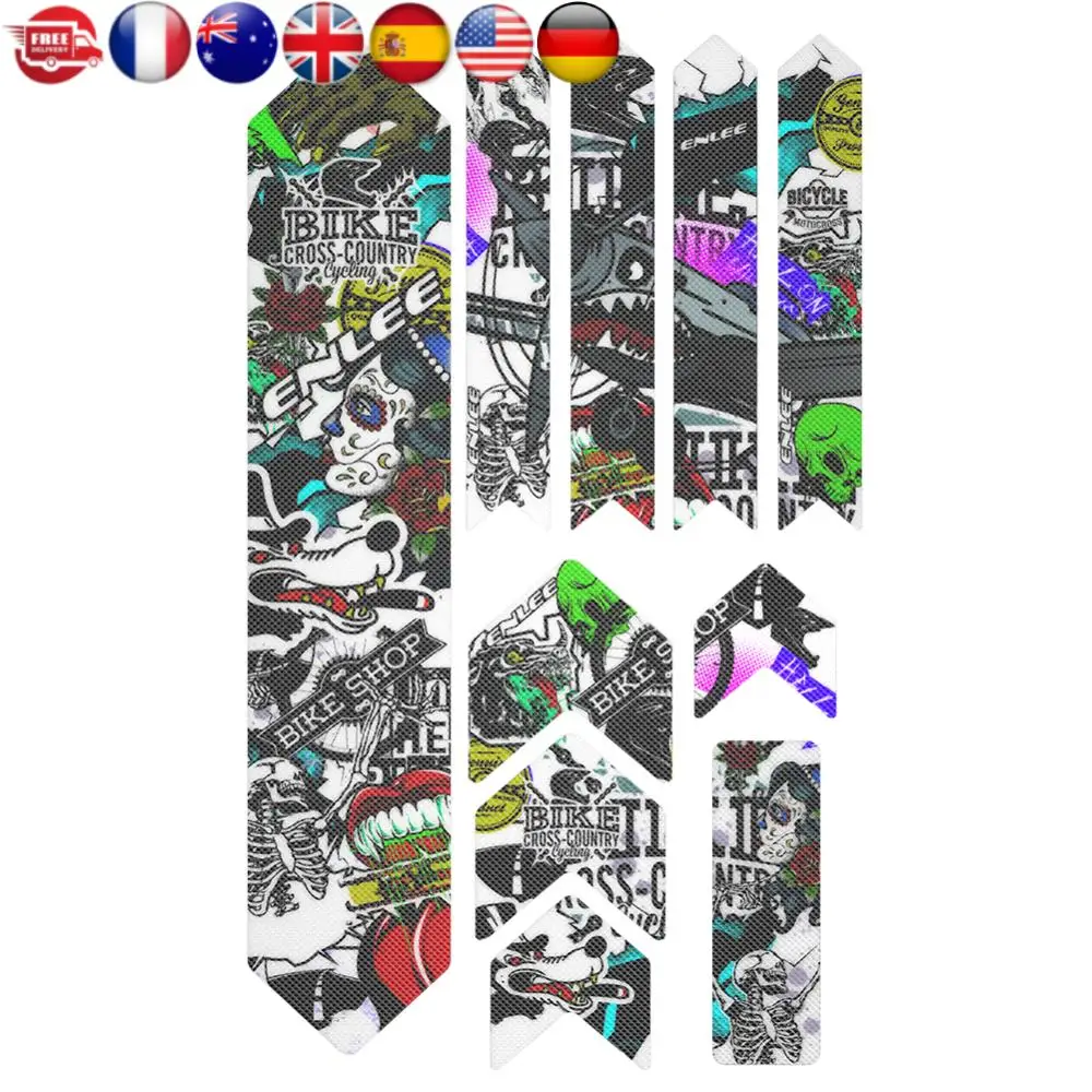 

MTB велосипедная передняя вилка, защитная наклейка на раму, устойчивая к царапинам многоразовая наклейка