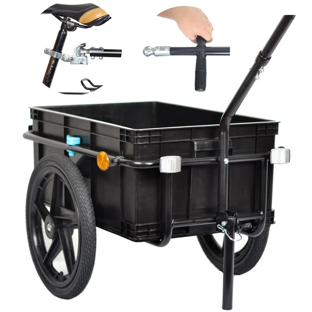 

Two Wheels Cargo Bike Trailer With Cover