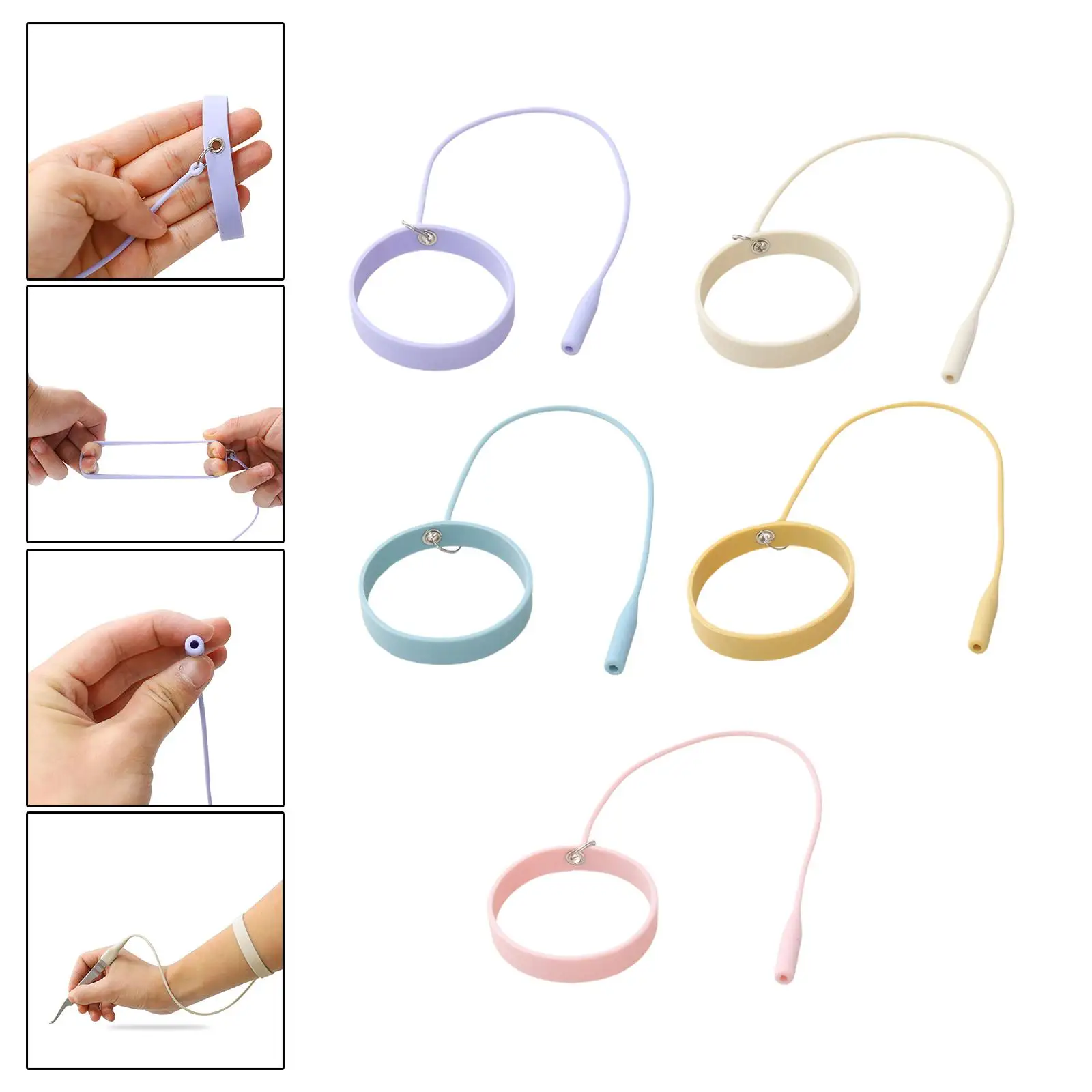 シリコーンまつげエクステンションピンセットホルダーブレスレット伸縮性リストバンド