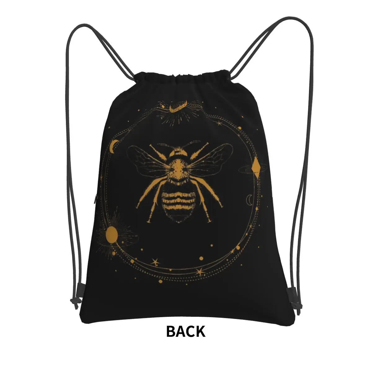 Dark Academia Bee Cottagecore Backpacks Multi-function Drawstring Bags Shoes Bag Book Bags for Travel Students