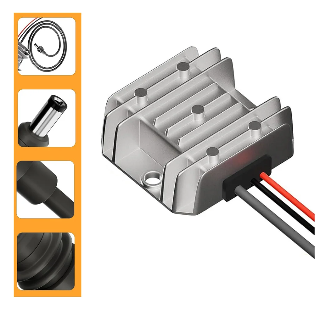 12V 24V Step Up DC Power Cable Outdoor Power Supply 9-28V 96 57.5*63.4*21mm For On-The-Go Setup Compact Design