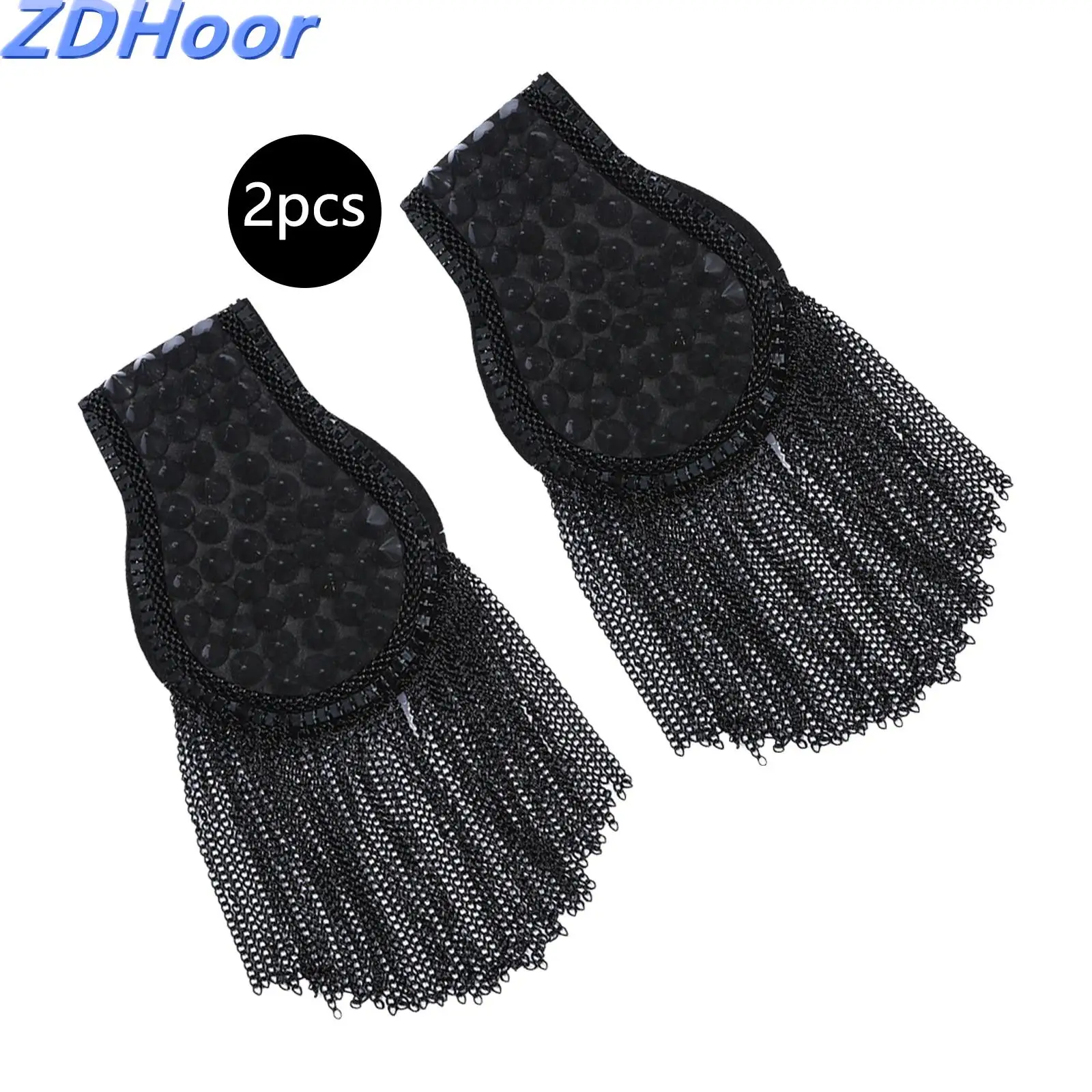 

Adult Men Women Gothic Shoulder Chain Epaulets Tassel Chain Fashion Metal Epaulets Badge for Party Costumes Accessories