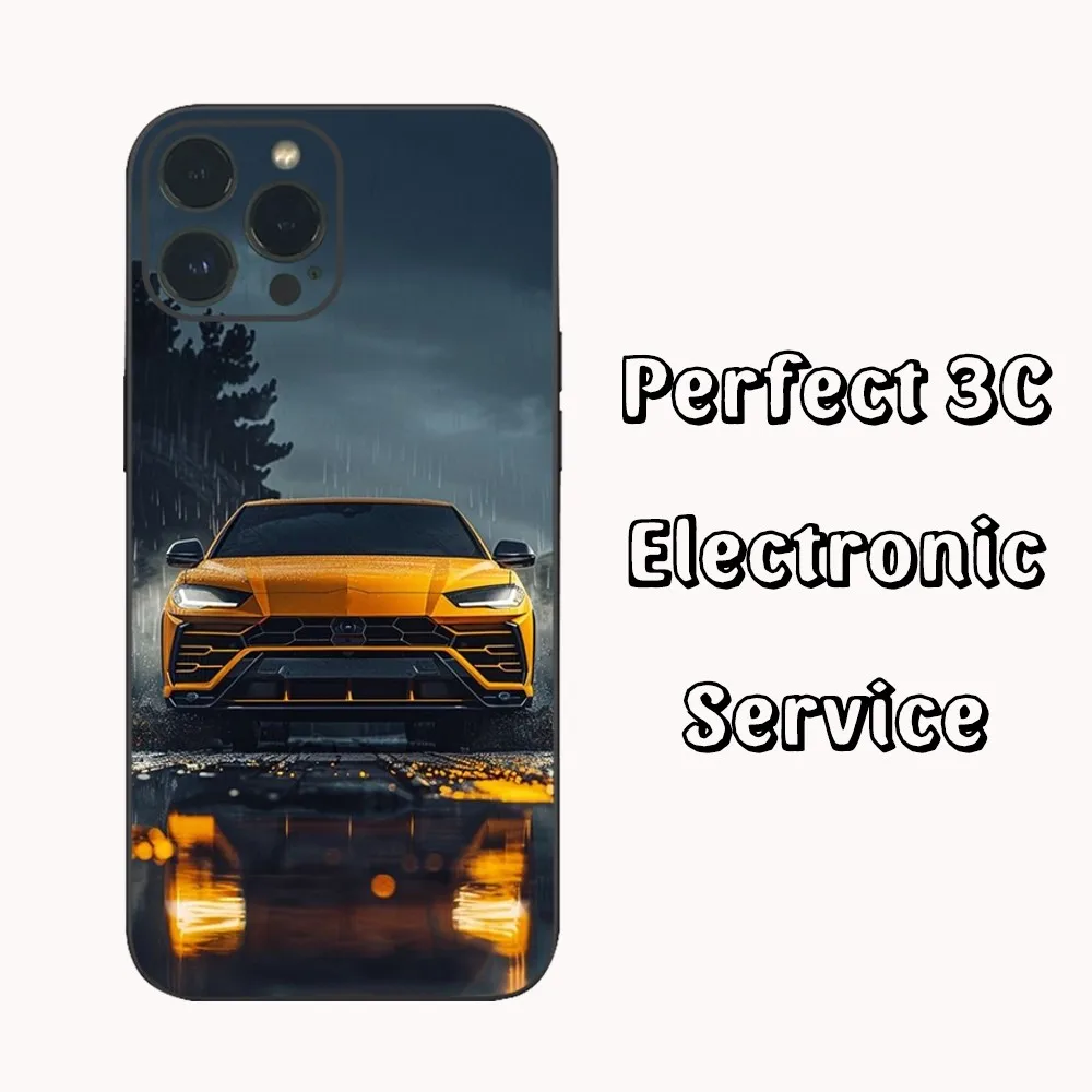 Yellow Urus-S SUV Cool Phone Case  For iPhone16 15 14 13 12 Mini 11 Pro XS Max X XR SE5 6 7 8 Plus Soft Silicone Cover