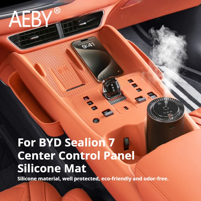 

AEBY для BYD Sealion 7 2024, силиконовый чехол для центральной консоли, противоскользящая защита для приборной панели, аксессуары на заказ