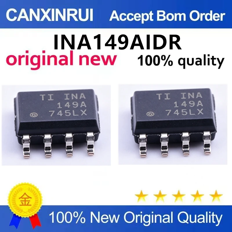 (5-100pieces)Original Genuine INA149AIDR SOIC-8 High Common-Mode Voltage Differential Amplifier